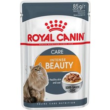 Royal Canin Intense Beauty Gravy 85 gr Balık Tatlı Kedi Konservesi Yetişkin Kediler İçin Özel