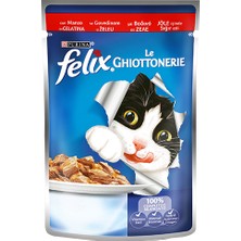 Felix Sığır Etli Yetişkin Kedi Konservesi Pouch 20X100 gr