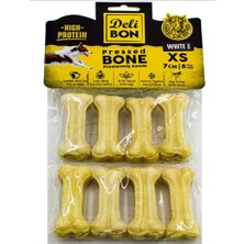 Delibon Deri Pres Kemik 7 cm Xs Boy 8 Li Paket Beyaz