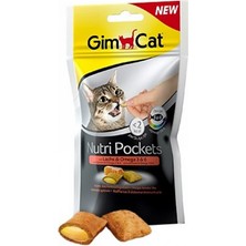 Gimcat Nutripockets Somonlu ve Omega 3&6 Kedi Ödülü 60 gr