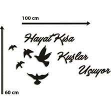 Güneş Lazer Hayat Kısa Kuşlar Uçuyor Dekoratif Duvar Tablo Dekoru Süsü