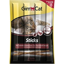 Gimcat Sticks Hindili Tavşanlı Tahılsız Kedi Ödül Çubukları 20 gr