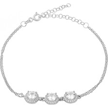 Glorria Gümüş Anturaj Yuvarlak Bileklik