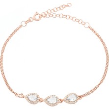 Glorria Gümüş Anturaj Damla Bileklik