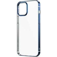 noktaks - Apple iPhone 11 - Kılıf Arkası Şeffaf Kenarları Renkli Pixel Kapak - Lacivert - T17393