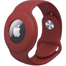 Nezih Case Apple Airtag Uyumlu Kordon Silikon Koruyucu Mürdüm