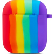 AirPods Kılıf 1. ve 2. Nesil Uyumlu Renkli Desenli Silikon Kılıf