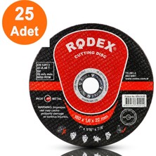 Badem10 Rodex Spiral Taşlama Inox Metal Kesici Taş Diski 180X1.6 mm (25 Adet)