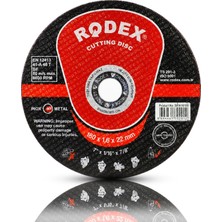 Badem10 Rodex Spiral Taşlama Inox Metal Kesici Taş Diski 180X1.6 mm (50 Adet)