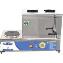 İdeal Çelik Elektrikli Pleytli Çay Ocağı - 2 Demlik 25LIK