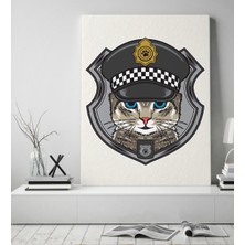 Bk Gift Polis Kedi Tasarımlı Kanvas Tablo 50 x 70 Cmcm-1