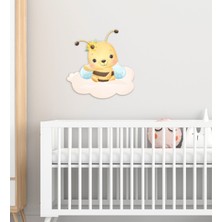 Bk Gift Sevimli Arı Tasarımlı Çocuk Odası Ahşap Duvar Süsü-2