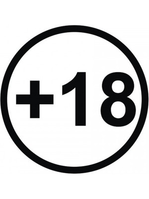 Trend Garaj +18 Sticker Siyah Çap 6 cm