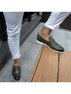 İBAY Danıel Erkek Yeşil Deri Klasik Ayakkabı