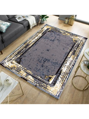 Payidar Halı Elit HE628 Antrasit / Gold 150X230 cm Modern Dokuma Halı