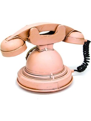 Tunga Dekoratif Metal Telefon Biblo Dekoratif Hediyelik