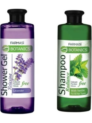 Farmasi Farmasi Botanics Isırgan Özlü Şampuan 500 ml + Botanics Lavanta Duş Jeli 500 ml