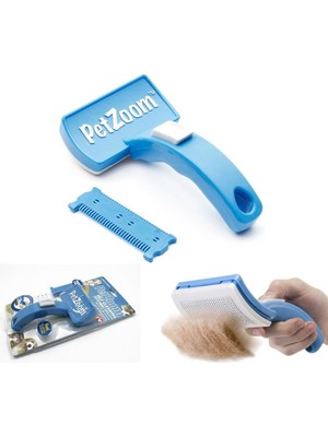 Petzoom - Kedi Köpek Tarak ve Tüy Kesme Aleti Aparatı 2'li Set