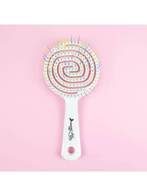 Nascita Pro 3D Oval Saç Fırçası Ultra Esnek Tarak Kıllı Beyaz Anti Statik Islak ve Kuru Saç Açıcı