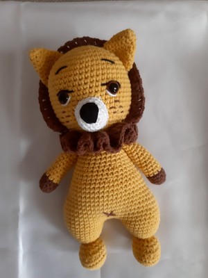 Oyuncak Park Aslan Leo Uyku Arkadaşı Amigurumi Organik Oyuncak