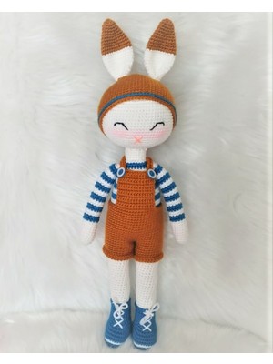 Oyuncak Park Bereli Tavşan Amigurumi Organik Oyuncak