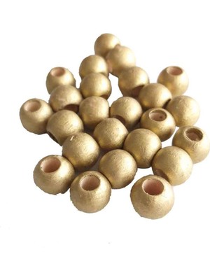 Angel Çanta Akssesuar 20 gr Gold Renk Ahşap Boncuk