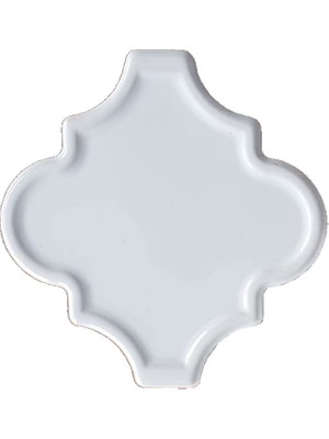 Armada Çini 12x12 Ottoman Rölyefli Arabesk Beyaz Çini