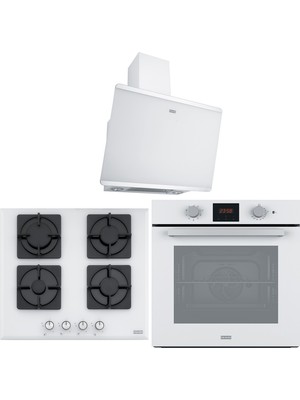 Franke Beyaz Ankastre Set (Fpj 615 V Wh/ss White Davlumbaz - Fhns 604 4g Wh C Ocak - Fsl 86 H Wh Beyaz Fırın)