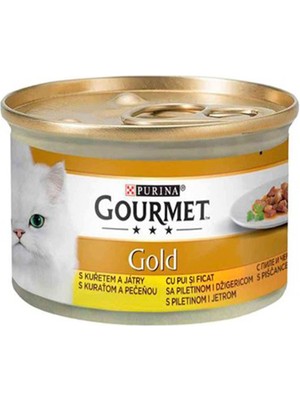 Gourmet Gold Tavuk Ciğer Parça Etli Kedi Konservesi 12X85 gr