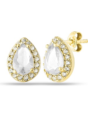 Glorria Gümüş Anturaj Damla Küpe