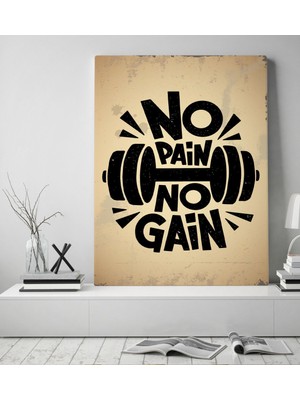 Bk Gift No Pain No Gain Tasarımlı Kanvas Tablo 50 x 70 Cmcm-1