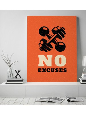 Bk Gift No Excuses Tasarımlı Kanvas Tablo 50 x 70 Cmcm-1