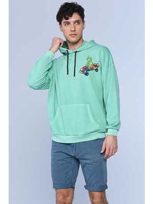 Ecko Unlimited Erkek Yeşil Kapüşonlu Sweatshirt