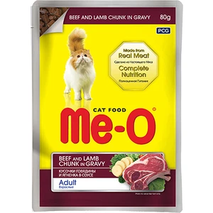 Me-O Dana ve Kuzu Etli Kedi Pouch Konservesi 12X80 gr