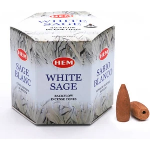 Hem Geri Akışlı Şelale Tütsü Konileri White Sage Aromalı 40 Adet