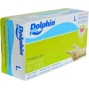 Pudralı Beyaz Eldiven Latex Büyük Boy (L) 100 Lü Paket