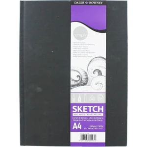 Daler Rowney Simply Sketchbook Sert Kapak Eskiz Çizim Defteri 100 Gr. A4 54 Sayfa