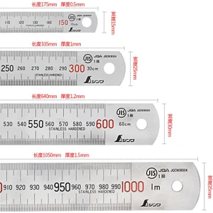 Shınwa Paslanmaz Çelik Makina Cetveli 100 cm Geniş Tip