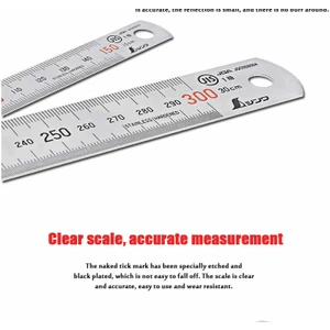 Shınwa Paslanmaz Çelik Cetvel 100 cm Dar Tip