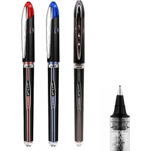 UB-205 Roller Kalem 0.5 mm 3'lü Set Siyah Kırmızı Mavi
