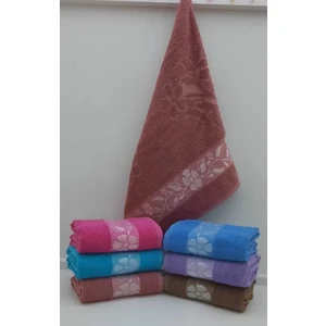 50X85   Pamuk Bukle Jakar El Havlusu Papatya 6'lı