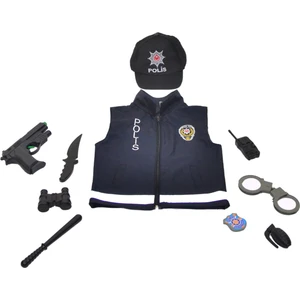 Lacivert Polis Yeleği Kostümü Çocuk Kıyafeti 1