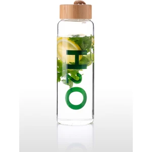Bambu Kapaklı Borosilikat Cam Matara 800ML