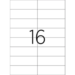 Jokey Kırtasiye 5 TABAKA A4 Laser Etiket Beyaz 105 x 37,125 mm