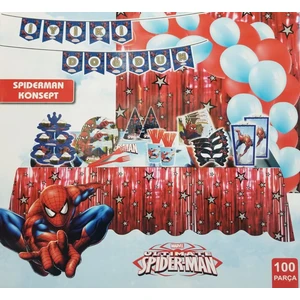 Parti Ustası Doğum Günü Parti Set Örümcek Adam Konsept 100 Parça