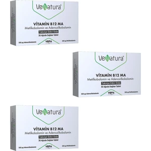 Vitamin B12 Ma Metilkobalamin ve Adenozilkobalamin Takviye Edici Gıda 3 Adet