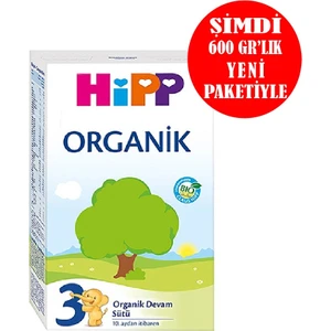 3 Organik Devam Sütü 600 gr