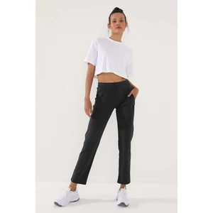 Tommy Life Antrasit Kadın Gizli Fermuar Cepli Slim Fit Klasik Paça Eşofman Alt-94148