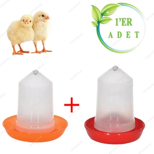 Mutlu Tavukçuluk Civciv Bıldırcın Başlangıç Suluk ve Yemlik Takım 750 ml