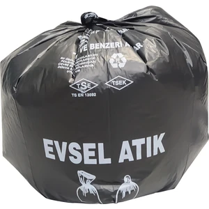 Battal Boy Siyah Baskılı Çöp Torbası 100'lü
